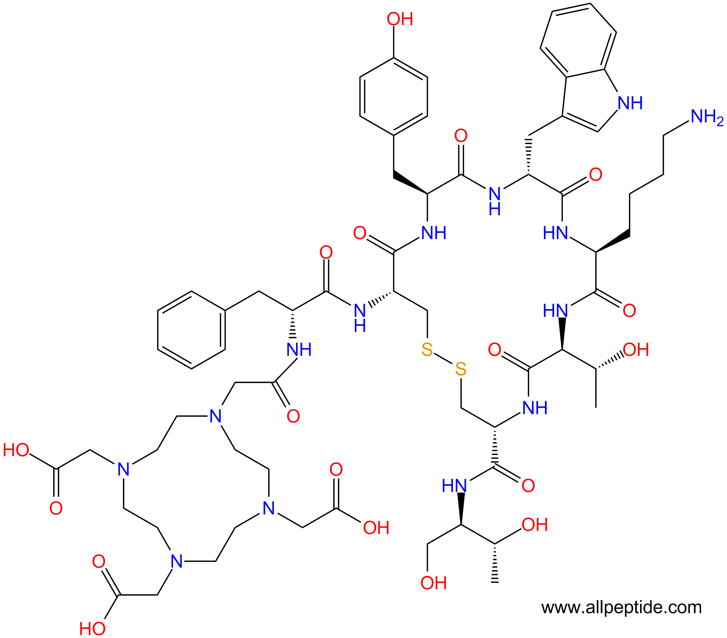 專肽生物產品依多曲肽、Edotreotide204318-14-9