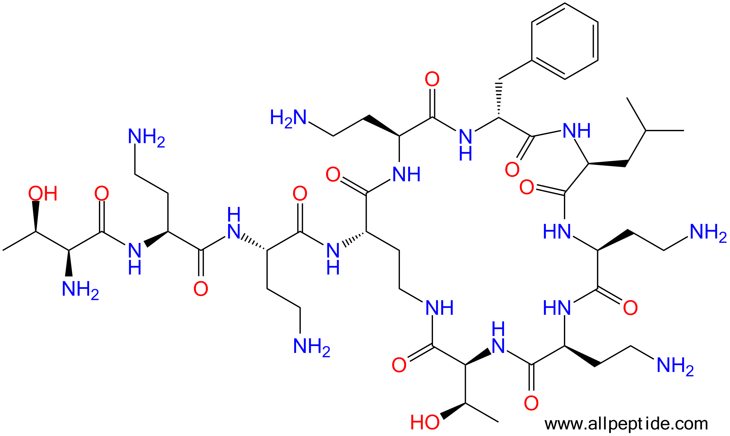 專(zhuān)肽生物產(chǎn)品多粘菌素B九肽、Polymyxin B nonapeptide2220175-42-6/86408-36-8