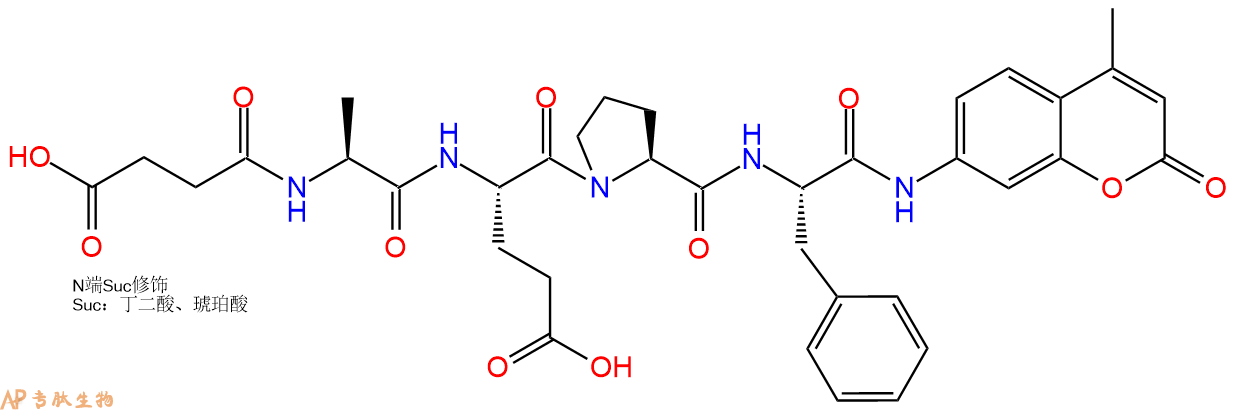 專肽生物產(chǎn)品肽基脯氨酰異構(gòu)酶底物：Suc-AEPF-7-氨基-4-甲基香豆素142997-30-6