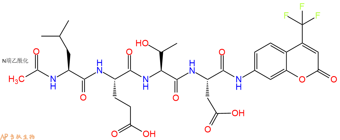 專肽生物產品AFC修飾多肽：Ac-Leu-Glu-Thr-Asp-7-氨基-4-三氟甲基香豆素210345-02-1