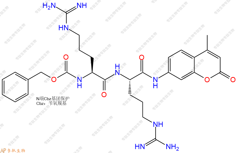 專肽生物產(chǎn)品Z-精氨酸-AMC、Cbz-Arg-Arg-AMC88937-61-5