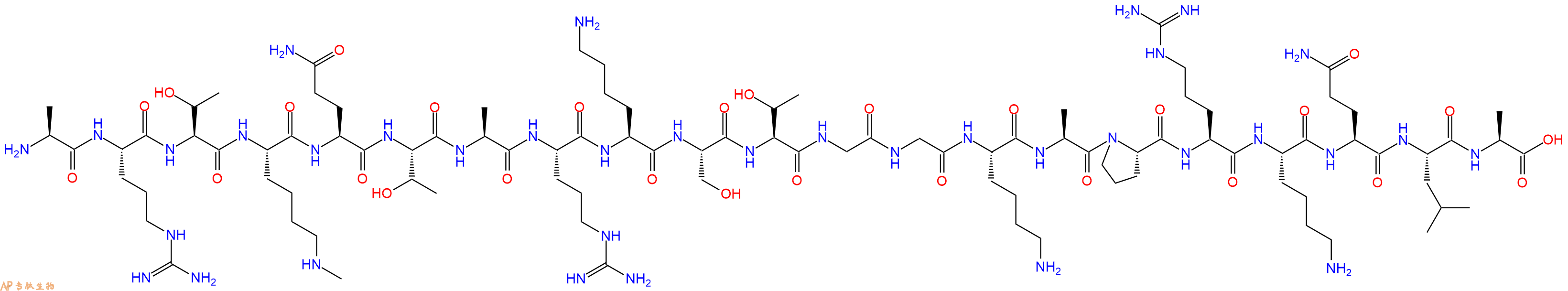 專肽生物產(chǎn)品組蛋白肽段[Lys(Me)4]-Histone H3(1-21), H3K4(Me1)