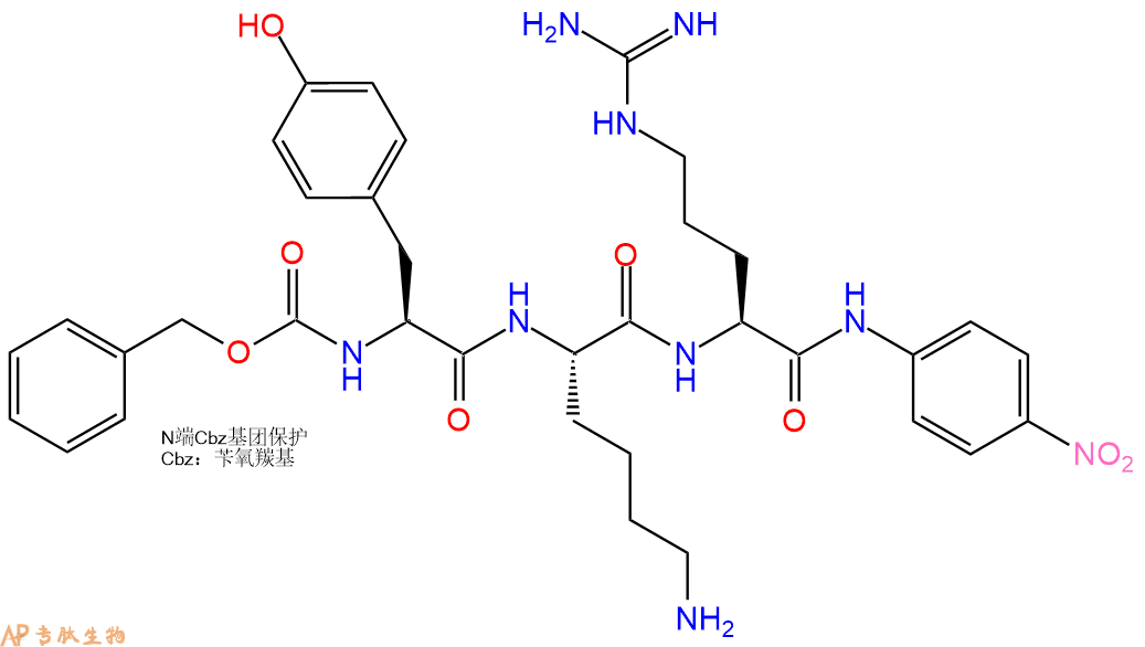 專肽生物產(chǎn)品三肽Z-Tyr-Lys-Arg-對(duì)硝基苯胺108318-36-1