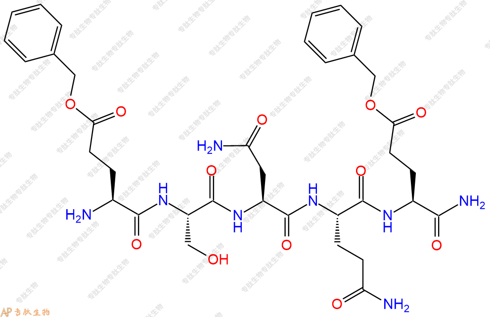 專肽生物產(chǎn)品五肽Glu(OBzl)-Ser-Asn-Gln-Glu(OBzl)-NH292086-13-0