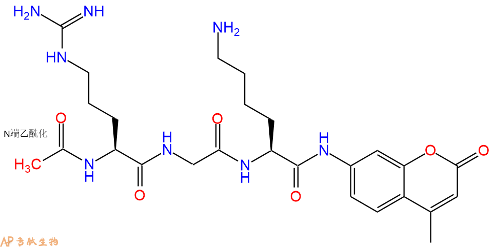 專肽生物產(chǎn)品三肽Ac-Arg-Gly-Lys-7-氨基-4-甲基香豆素660846-99-1