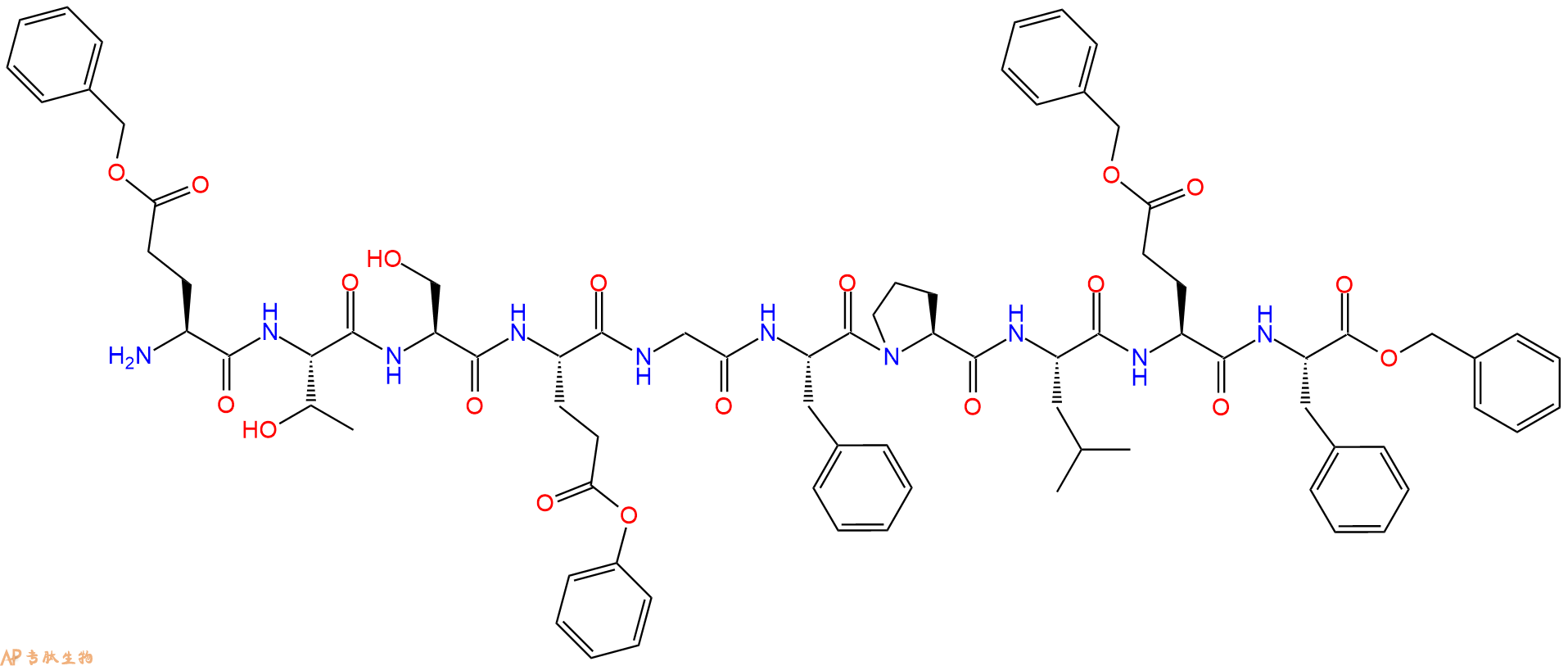 專肽生物產(chǎn)品Glu(OBzl)-T-S-Glu(OBzl)-G-F-P-L-Glu(OBzl)-F-芐酯化78452-22-9