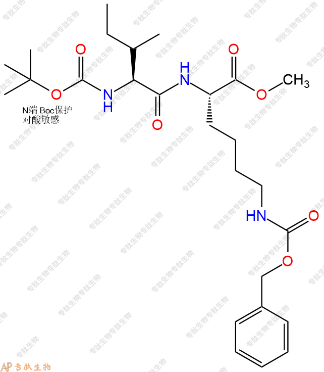 專肽生物產(chǎn)品二肽Boc-Ile-Lys(Cbz)-甲酯化23010-53-9