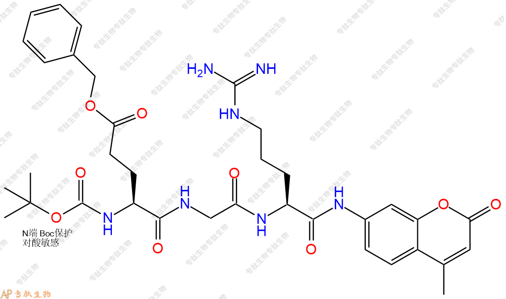 專肽生物產(chǎn)品標(biāo)記肽Boc-E(OBzl)GR-7-氨基-4-甲基香豆素133448-22-3