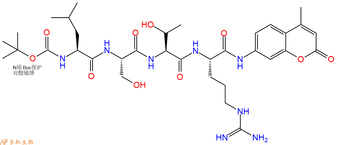 專肽生物產(chǎn)品蛋白酶體底物：Boc-Leu-Ser-Thr-Arg-7-氨基-4-甲基香豆素73554-93-5