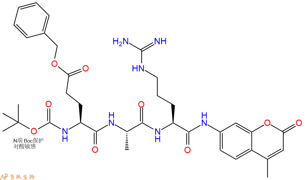 專肽生物產(chǎn)品凝血因子X(jué)Ia和胰蛋白酶的熒光底物：Boc-Glu(OBzl)-Ala-Arg-AMC133448-25-6