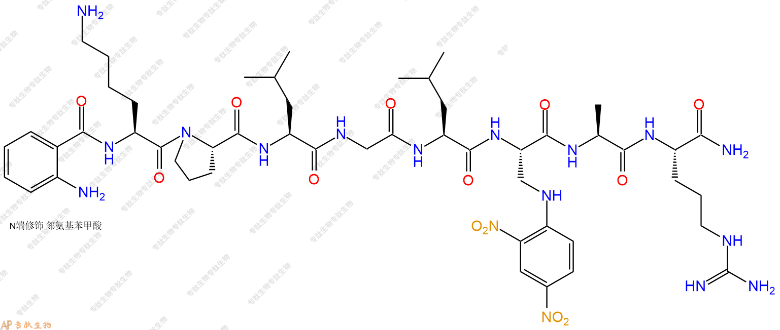 專肽生物產品八肽Abz-KPLGL-Dap(Dnp)-AR-NH2290362-09-3