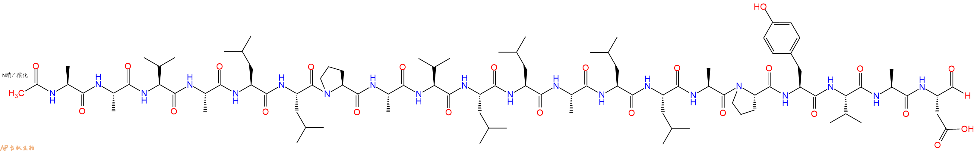 專肽生物產(chǎn)品醛肽Ac-AAVALLPAVLLALLAPYVAD-醛基化201608-12-0