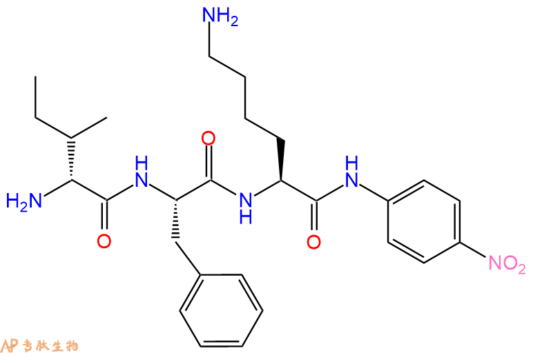 專肽生物產(chǎn)品三肽纖溶酶（纖溶酶）底物：DIle-Phe-Lys-對(duì)硝基苯胺76626-41-0