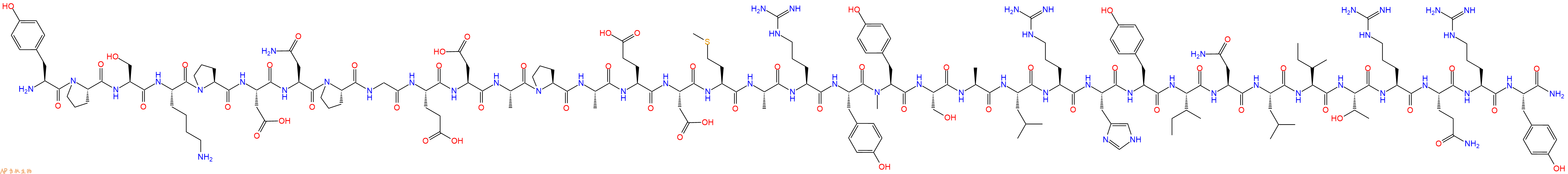 專肽生物產(chǎn)品神經(jīng)肽Y (Tyr(NMe)21)-Neuro Peptide Y (human, rat)131256-74-1