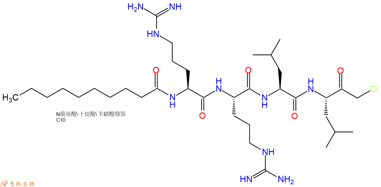 專肽生物產(chǎn)品四肽Decanoyl-Arg-Arg-Leu-Leu=Cmk911379-57-2