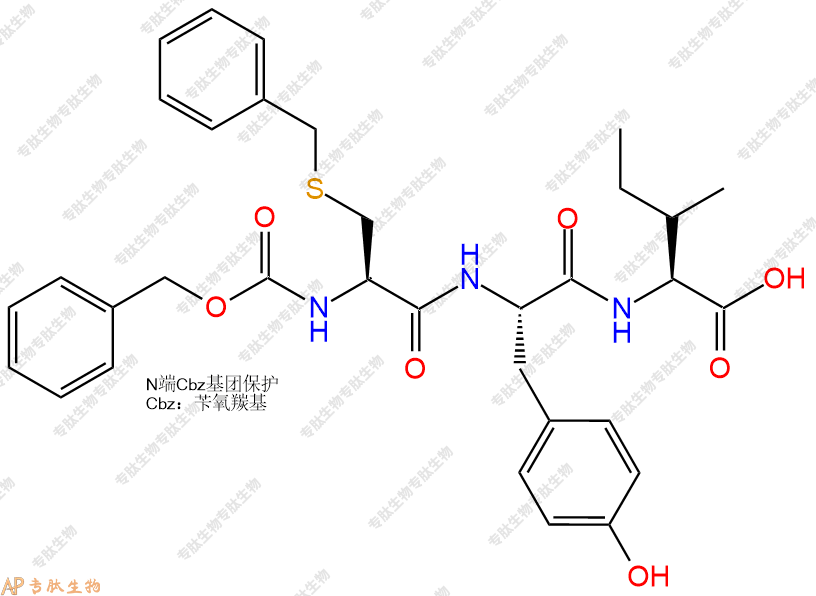 專(zhuān)肽生物產(chǎn)品三肽Cbz-Cys(Bzl)-Tyr-Ile52616-04-3