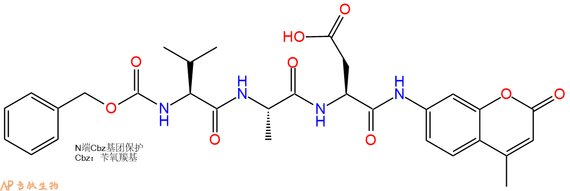 專肽生物產(chǎn)品標(biāo)記肽Z-Val-Ala-Asp-7-氨基-4-甲基香豆素219137-91-4