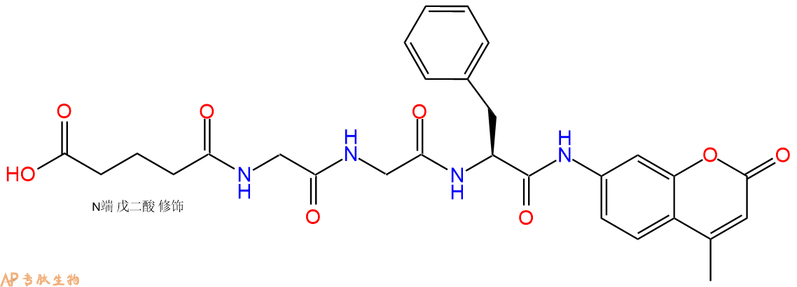 專肽生物產(chǎn)品標(biāo)記肽Glutaryl-GGF-7-氨基-4-甲基香豆素70996-06-4