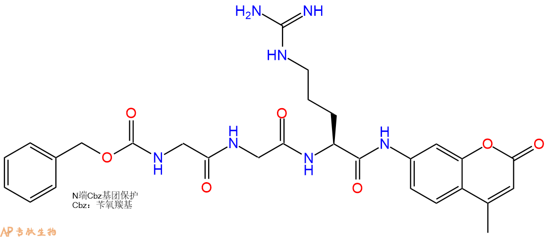 專肽生物產(chǎn)品三肽Z-Gly-Gly-Arg-7-氨基-4-甲基香豆素2070009-61-7/66216-78-2/102601-58-1