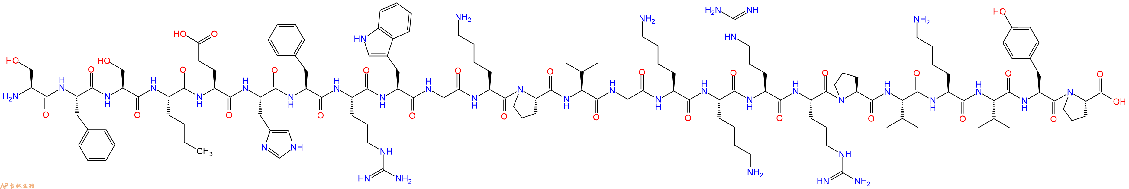 專肽生物產(chǎn)品促腎上腺皮質(zhì)激素[Phe2, Nle4]ACTH(1-24), human97773-00-7