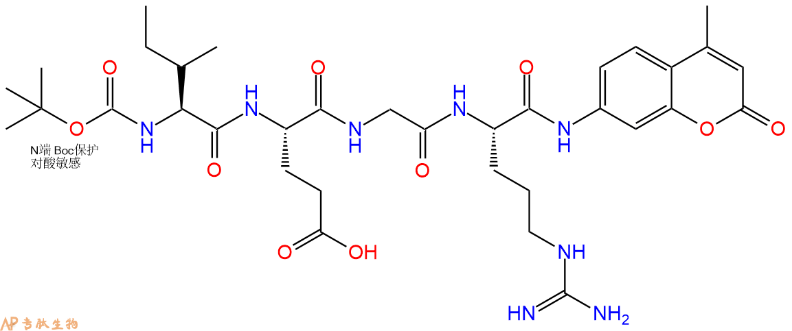 專肽生物產(chǎn)品標(biāo)記肽Boc-IEGR-7-氨基-4-甲基香豆素，F(xiàn)actor Xa substrate65147-06-0