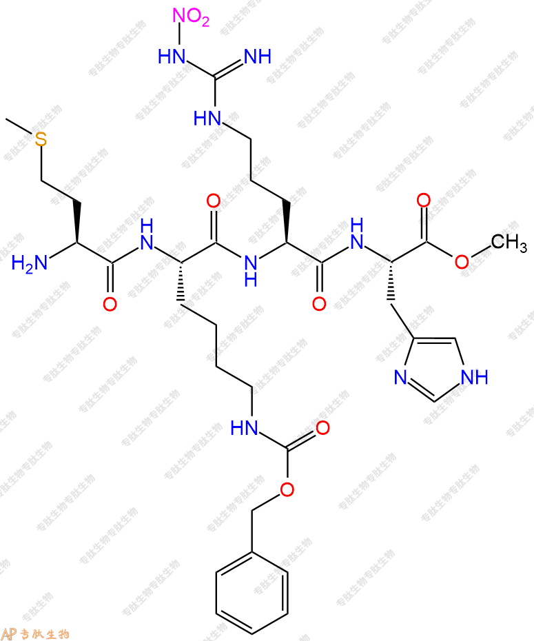 專肽生物產(chǎn)品四肽Met-Lys(Cbz)-Arg(NO2)-His-甲酯化33385-89-6