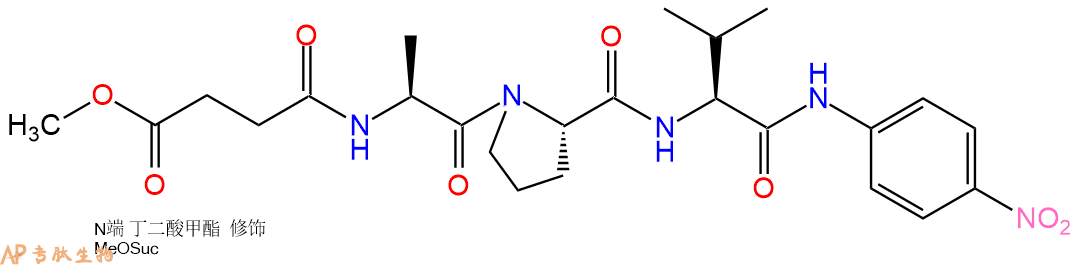 專肽生物產(chǎn)品三肽MeOSuc-Ala-Pro-Val-對硝基苯胺99248-89-2