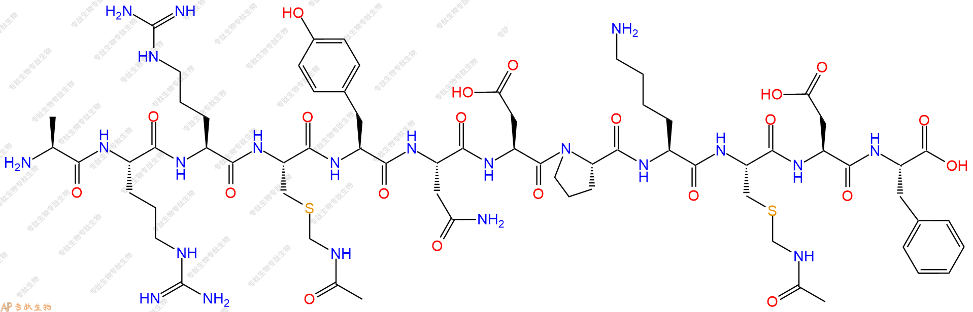 專肽生物產(chǎn)品十二肽ARR-C(Acm)-YNDPK-C(Acm)-DF