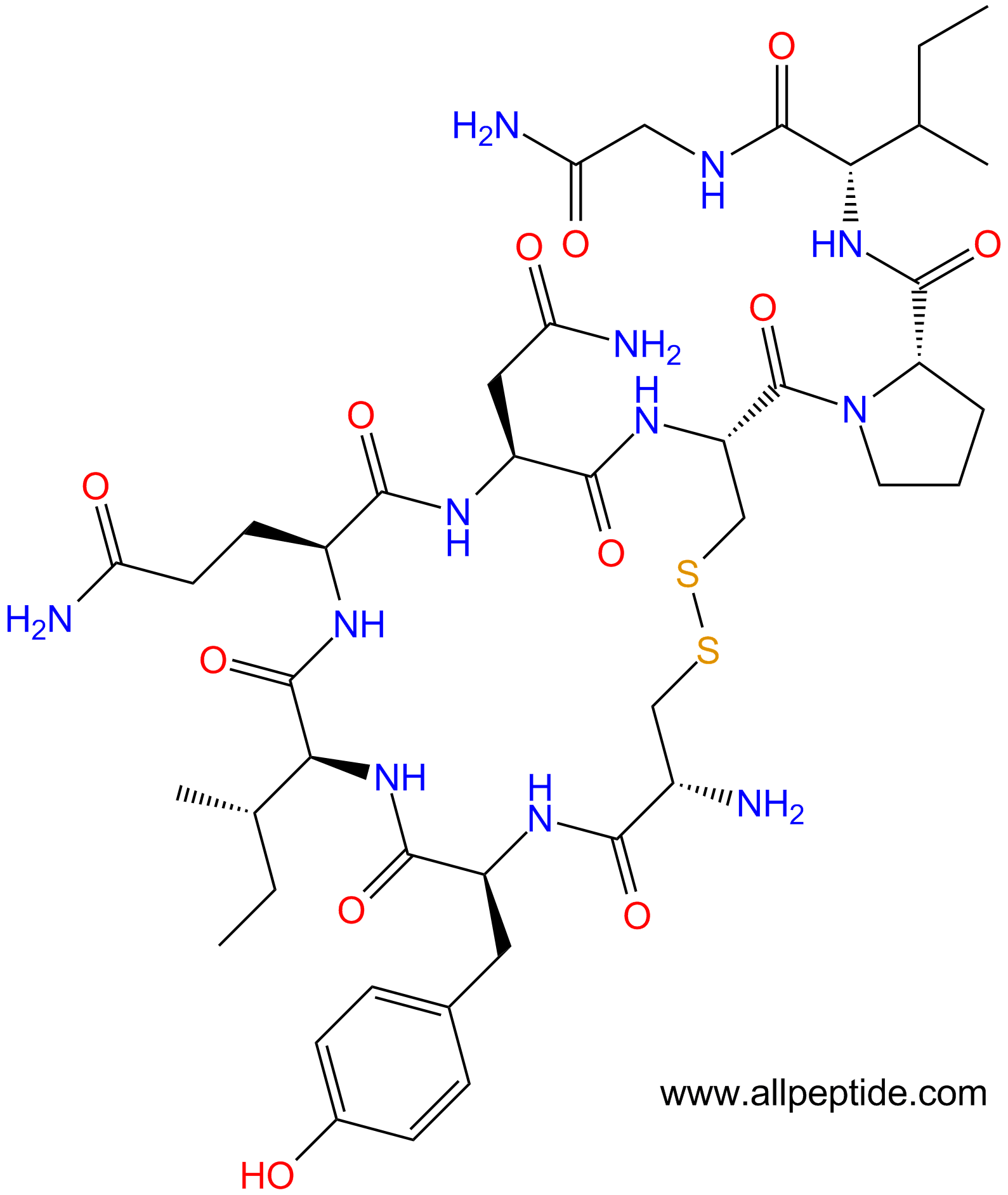 專肽生物產(chǎn)品催產(chǎn)素：[Ile8]-Oxytocin、Mesotocin362-39-0