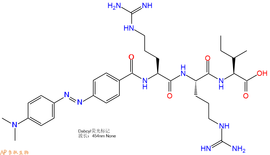 專肽生物產(chǎn)品DABCYL修飾肽：DABCYL-RRI-OH; DABCYL-Arg-Arg-Ile-OH1010104-66-1