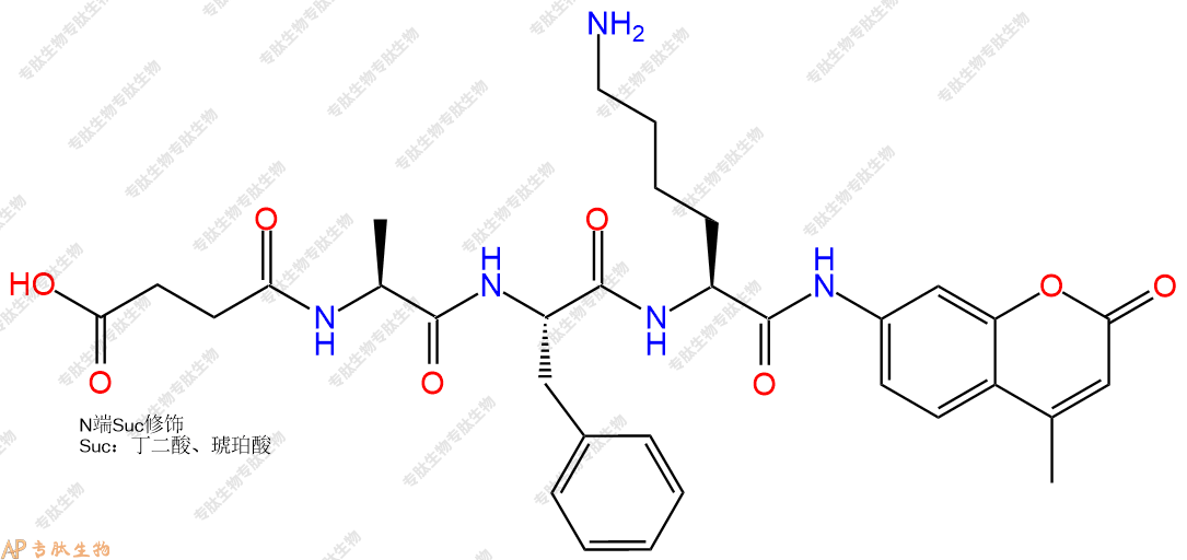 專肽生物產(chǎn)品三肽Suc-Ala-Phe-Lys-7-氨基-4-甲基香豆素73207-91-7