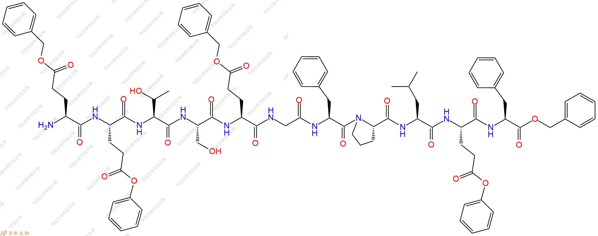 專肽生物產(chǎn)品Glu(OBzl)-Glu(OBzl)-T-S-Glu(OBzl)-G-F-P-L-Glu(OBzl78452-25-2