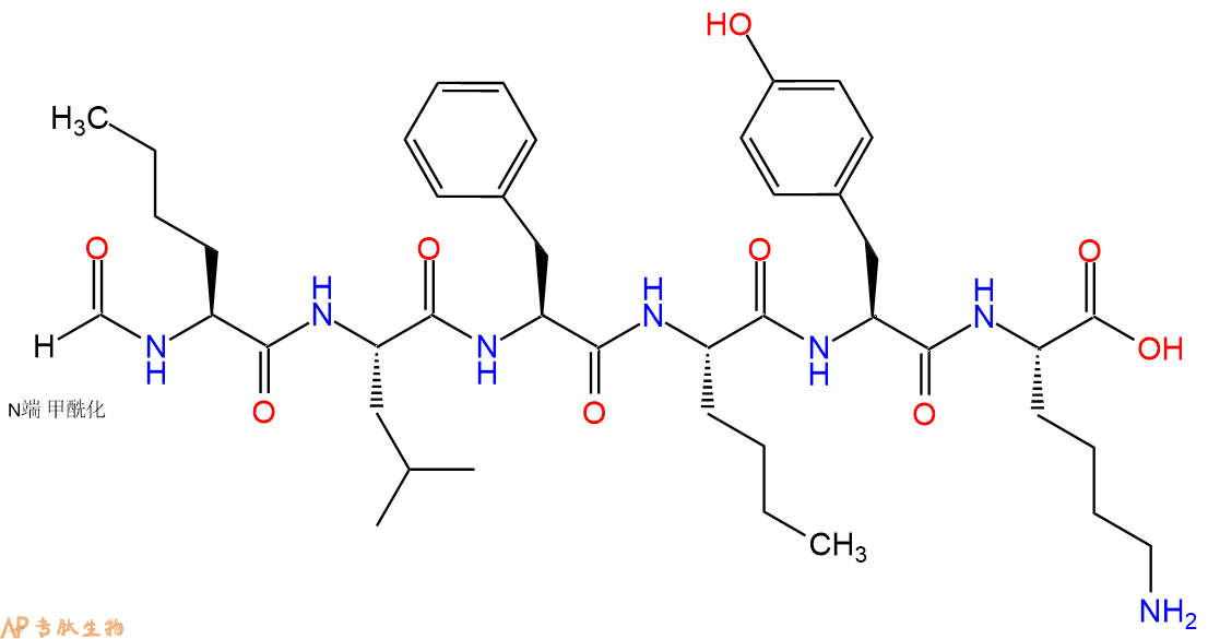 專肽生物產(chǎn)品六肽For-Nle-Leu-Phe-Nle-Tyr-Lys71901-21-8