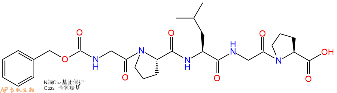 專肽生物產(chǎn)品脯氨酰內(nèi)肽酶（PEP）底物：Z-Gly-Pro-Leu-Gly-Pro2646-61-9