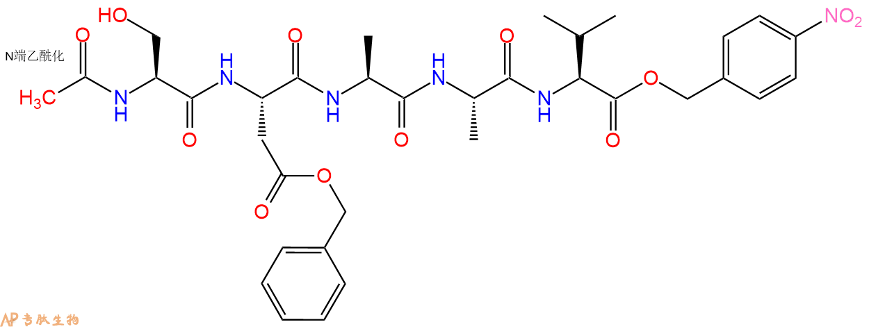 專肽生物產(chǎn)品五肽Ac-Ser-Asp(OBzl)-Ala-Ala-Val-pNB77313-52-1