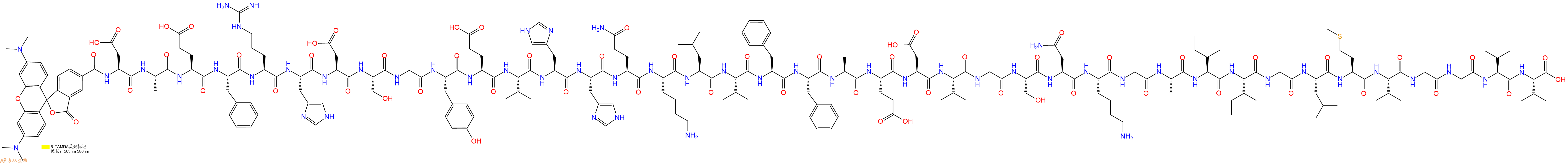 專肽生物產(chǎn)品淀粉肽5-TAMRA-Amyloid β-Protein (1-40)1802087-81-5