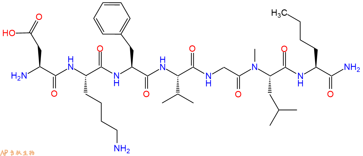 專肽生物產(chǎn)品七肽DKFVG-(NMe)L-Nle-NH2137565-28-7