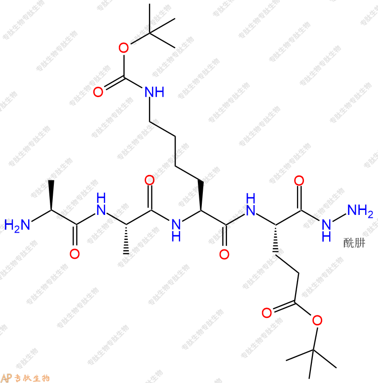 專肽生物產(chǎn)品四肽Ala-Ala-Lys(Boc)-Glu(OtBu)-NH-NH253665-81-9