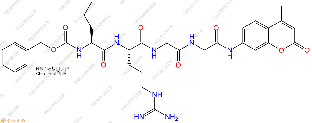 專(zhuān)肽生物產(chǎn)品標(biāo)記肽Z-LRGG-7-氨基-4-甲基香豆素167698-68-2
