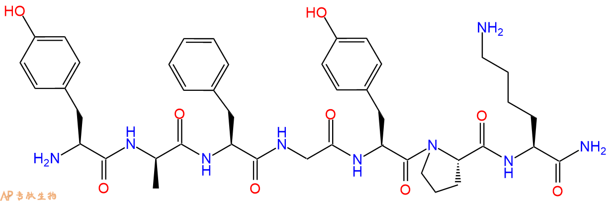 專肽生物產(chǎn)品七肽Y-DAla-FGYPK-NH2142689-18-7