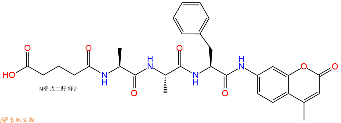 專肽生物產(chǎn)品三肽Glt-Ala-Ala-Phe-7-氨基-4-甲基香豆素144398-31-2