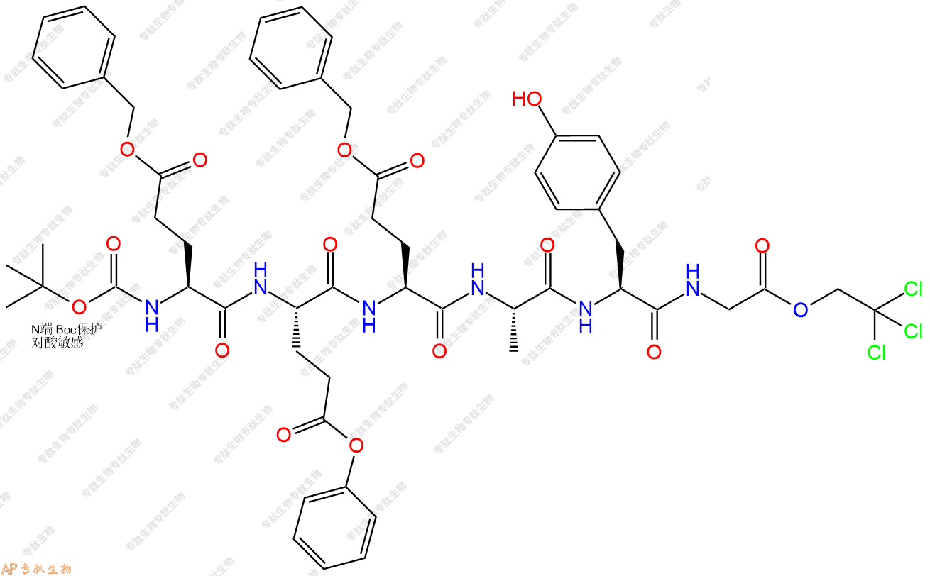 專肽生物產(chǎn)品六肽Boc-Glu(OBzl)-Glu(OBzl)-Glu(OBzl)-A-Tyr-G-NHNTro83443-95-2