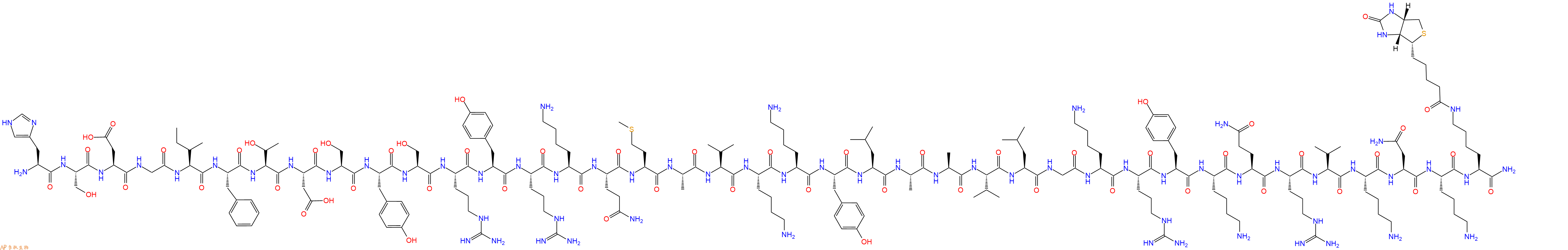 專肽生物產(chǎn)品PACAP(1-38)-Lys(Biotin), amide, human, ovine, rat