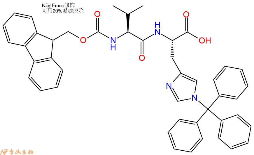 專肽生物產(chǎn)品二肽Fmoc-Val-His(Trt)1021168-51-3