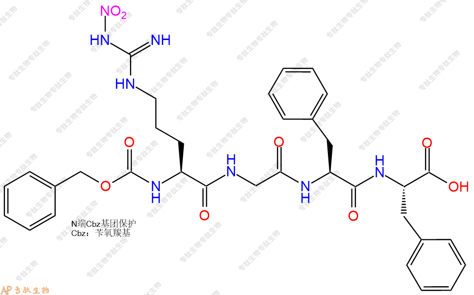 專肽生物產(chǎn)品四肽Cbz-Arg(NO2)-Gly-Phe-Phe99260-31-8