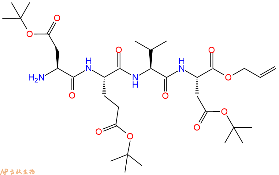 專(zhuān)肽生物產(chǎn)品四肽Asp(OtBu)-Glu(OtBu)-Val-Asp(OtBu)-OAll1364369-30-1