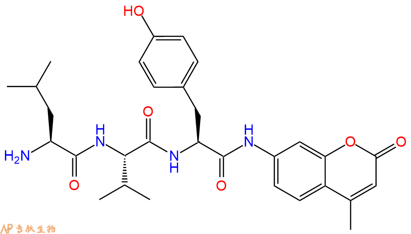 專肽生物產(chǎn)品標(biāo)記肽LVY-7-氨基-4-甲基香豆素76524-85-1