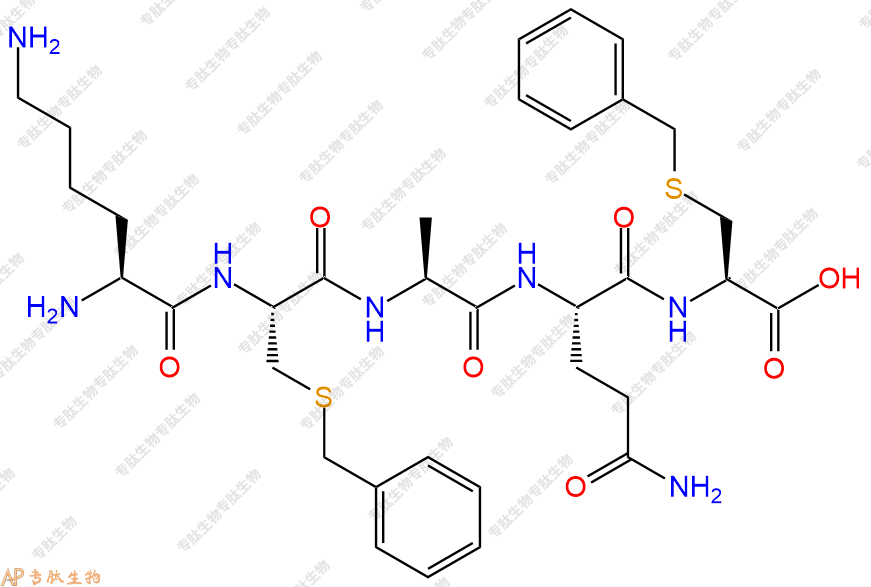 專肽生物產(chǎn)品五肽Lys-Cys(Bzl)-Ala-Gln-Cys(Bzl)16875-81-3