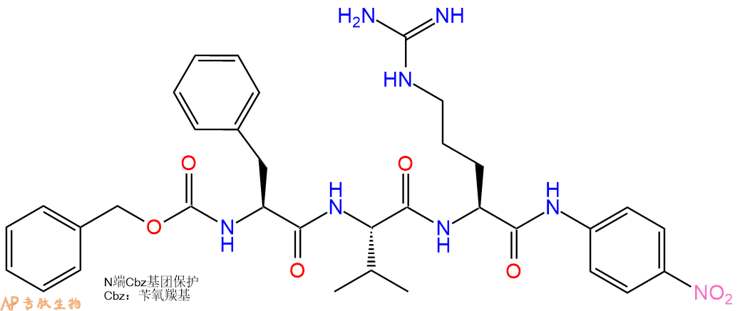 專肽生物產(chǎn)品三肽Z-Phe-Val-Arg-對(duì)硝基苯胺69716-00-3