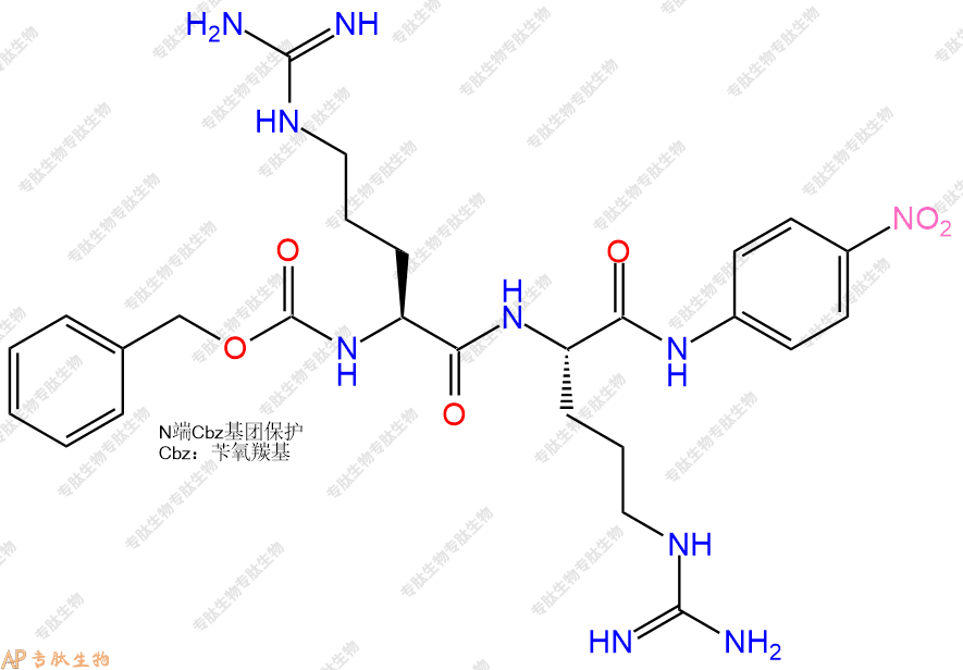 專肽生物產(chǎn)品Z-精氨酸-精氨酸-對硝基苯胺二鹽酸鹽、Z-Arg-Arg-pNA201807-90-1